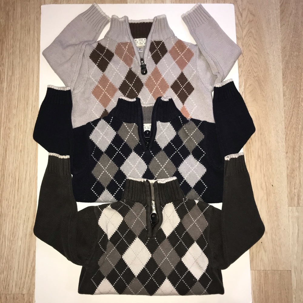 THE CHILDREN’S PLACE QUARTER ZIP SWEATERS BOYS 4T
